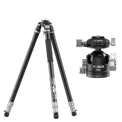 YC ONION TAKO T23 Carbon Fiber Tripod with GH38 Gimbal Head, Overhead Rig, BC44 & BF44 Ball Head, 1/4" Arri Locating Thread, One-Step Release System, Lower Shooting Angle Up to 82° for Photo / Video Tripod, DSLR Mirrorless Camera | TPC177