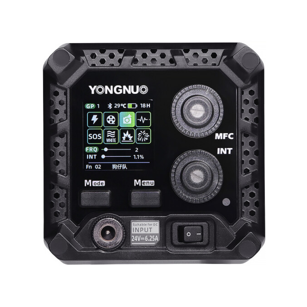 Yongnuo YN150Li 150W COB LED Video Light Kit Mini Bowens Mount 2500mAh Built-in Battery, 3200~5600K CCT, TFT Screen with Onboard Controls, Bluetooth App, 2.4G Remote Control Support Max 100m Operational Range and 12 Light Effect Presets