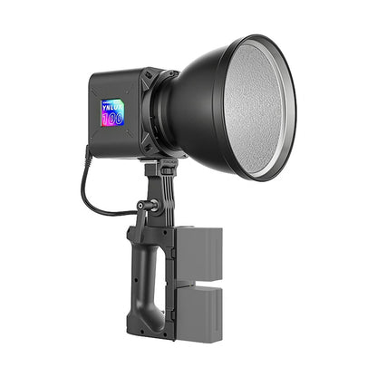 Yongnuo YNLUX100 100W Handheld COB 3200-5600K LED Fill Light Kit with LCD Display, Lighting Effects, Bowens Mount for Outdoor Photography