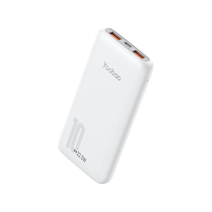 [CLEARANCE] Yoobao 1DQ 10000mAh Slim Power Bank 22.5W Super Fast Charge with USB 4.5 Type C Charging Cable, Dual Output Charging, Self Control Protector (Blue)