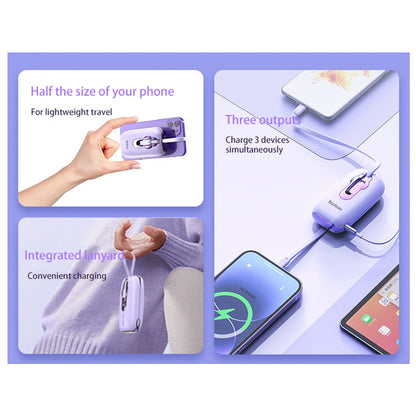 [CLEARANCE] Yoobao Lk11 10000mAh 22.5W Fast Charge Power Bank with LED Display Built-In Type C & Lightning Charging Cable for Phone, Tablet, Camera, iPhone, Android Smartphone, etc. - Blue | Powerbank
