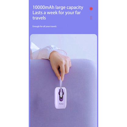 [CLEARANCE] Yoobao Lk11 10000mAh 22.5W Fast Charge Power Bank with LED Display Built-In Type C & Lightning Charging Cable for Phone, Tablet, Camera, iPhone, Android Smartphone, etc. - Blue | Powerbank
