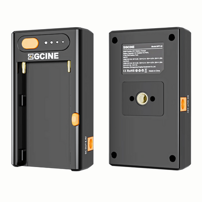 ZGCINE NPF-02 NP-F Multi-Function Battery Charger & Power Adapter for Sony NP-F550/750/970 Batteries with USB-C PD 25W Input/Output, Dual DC 8V/12V Barrel Outputs and LED Status Display for Photography and Videography