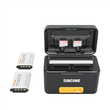 ZGCINE PS-BX1 KIT 2 Charging Case for Sony NP-BX1 Battery with 2 1450mAh Batteries, Dual MicroSD Card Slots, Built-in 5200mAh Power Bank with 3.7V USB-C Input/Output for Smartphones, Tablets, GoPro, Action Cameras & Other USB Devices