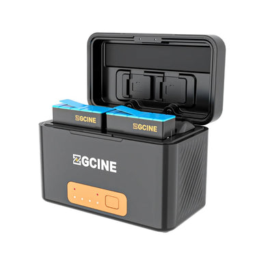 ZGCINE PS-G10 Mini / PS-G10 Mini Kit 2 Battery Charging Case with 2 1800mAh Batteries for GoPro HERO 10/9/8/7/6/5, Power Bank with USB-C PD Input/Output, 2-Slot Charger & 2 MicroSD Card Storage – Portable Charger for GoPro Action Cameras