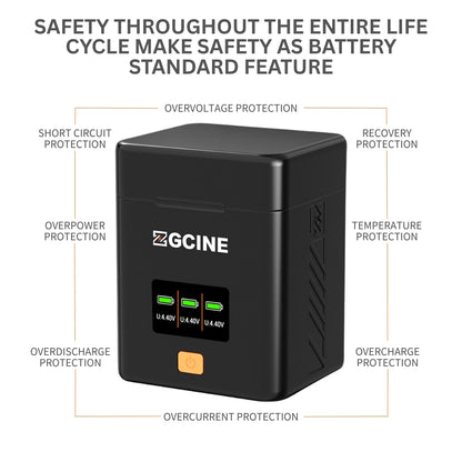 ZGCINE Triple Bay Battery Charging Case for GoPro Hero 13 Batteries Charger