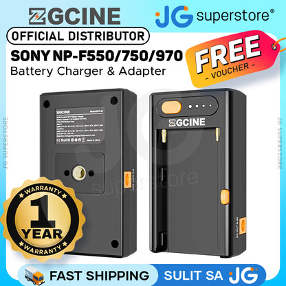 ZGCINE NPF-01 / NPF-02 NP-F Multi-Function Battery Charger & Power Adapter for Sony NP-F550/750/970 with USB-C PD 25 W In/Out, Dual DC Barrel Outputs, USB-A & D-Tap Outputs, 4-Level LED Status, Multi-Function Charger for Photography