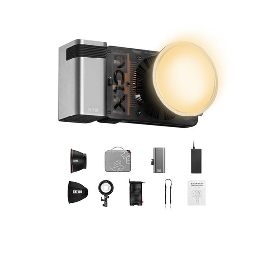 Zhiyun Molus X100 100W Portable Bi-Color LED Monolight Studio Light Kit with Reflector, 2700-6500K Adjustable Color Temperature, Bluetooth Mobile App & On-board Control for Camera Photography & Videography