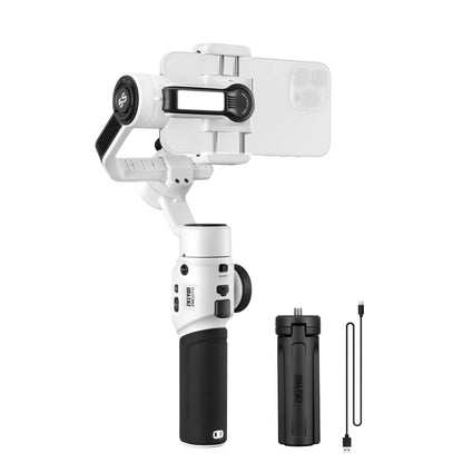 [CLEARANCE] Zhiyun Smooth 5S Standard Smartphone 3-Axis Gimbal Stabilizer Kit with Built-in LED Fill Light, Detachable Tripod, Landscape and Portrait Shooting Mode, USB-C PD Fast Charging for iPhone & Android Smartphones (Grey)