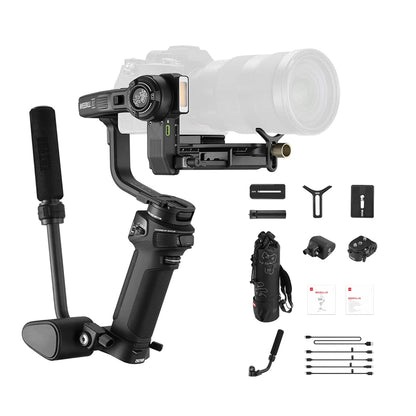 [CLEARANCE] Zhiyun Weebill 3S Camera 3-Axis Handheld Gimbal Stabilizer with Tripod, Built-In Bi-Color LED Fill Light, 11.5 Hours Battery Life, Bluetooth Shutter Control, Quick-Release Module Mount for Landscape & Portrait Shots