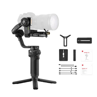 [CLEARANCE] Zhiyun Weebill 3S Camera 3-Axis Handheld Gimbal Stabilizer with Tripod, Built-In Bi-Color LED Fill Light, 11.5 Hours Battery Life, Bluetooth Shutter Control, Quick-Release Module Mount for Landscape & Portrait Shots