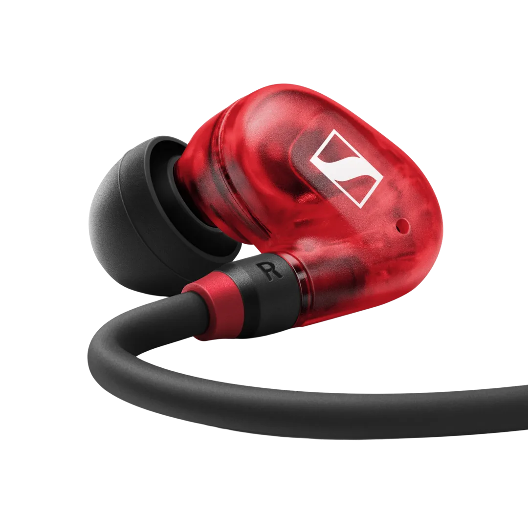 Sennheiser IE 100 PRO Dynamic In-Ear Monitors Wired IEM w/ Detachable Cable (Black, Clear, Red)