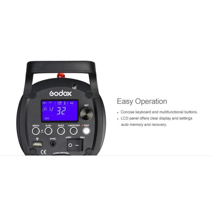 [CLEARANCE] Godox QSII Series QS300II 300Ws Strobe Flash Modeling Light 5600K Color