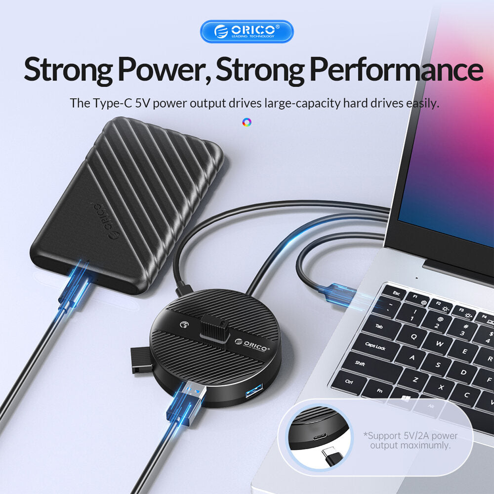 [CLEARANCE] ORICO 4-IN-1 USB HUB 5GBPS (0.3M,1.8M) USB-A Cable with 1x USB 3.0 & 3x USB 2.0 Ports | Windows, Linux & macOS Support | for PCs, Computer Desktops & Laptops | USB Hubs & Docking Stations | YS1-U2