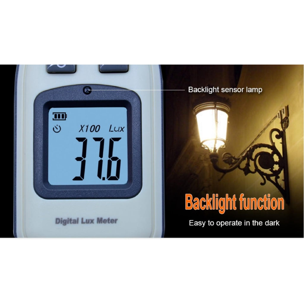 Benetech GM1010 Digital Light Lux Meter Range: 0-200,000 Illumince Meter