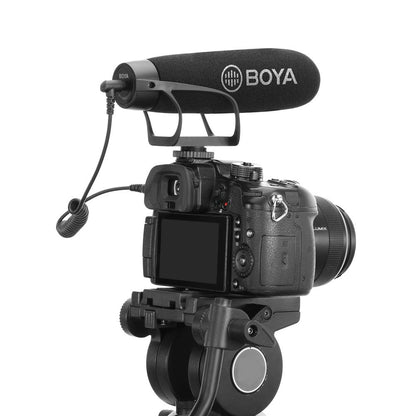 Boya BY-BM2021 Wired On-Camera Super-Cardioid Shotgun Microphone for Cameras and Smartphones