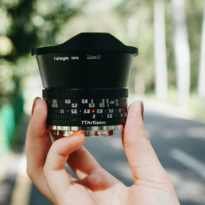 TTArtisan 7.5mm f/2.0 APS-C Format Fisheye Lens Sony E | Nikon Z | M43 | Leica L | FUJIFILM X | Canon RF Mount Circular Large Aperture 180° Ultra Wide Angle with Full Metal Body, MF Manual Focus Ring for Panoramic Landscape Photography