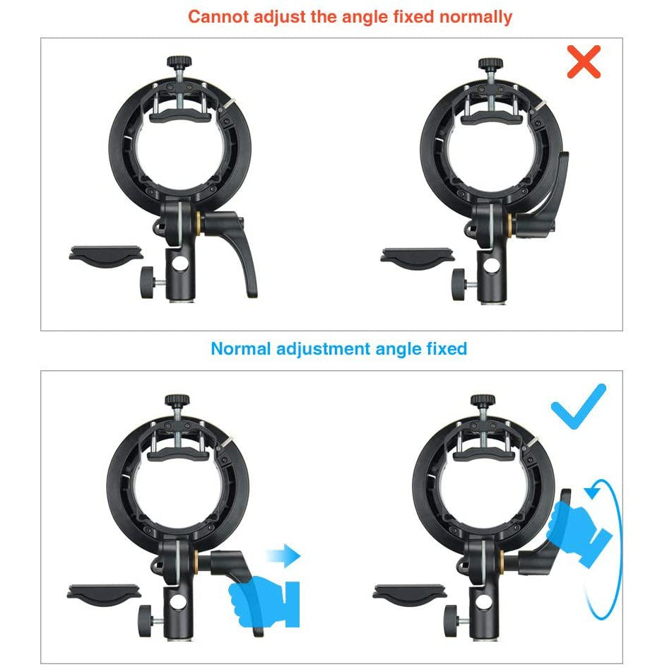 Godox S2 S-Type Flash Bracket Bowens S Mount Holder Universal Type for Speedlite Flash Snoot Softbox Beauty Dish Honeycomb Umbrella