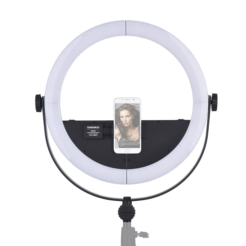 Yongnuo YN508 DAYLIGHT 16 Inch Bi-Color LED Video Ring Light 5500K 30W for Beauty Make-up Vlog Studio Youtube Livestream