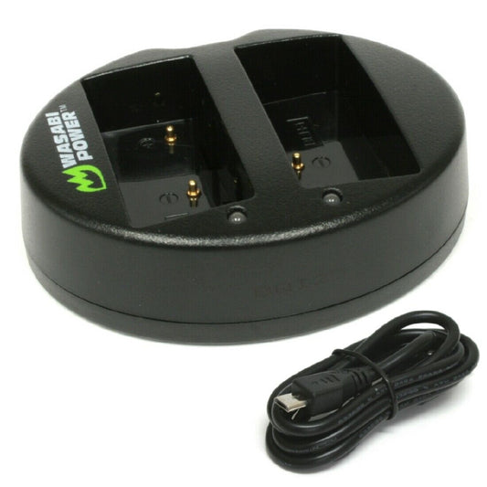 [CLEARANCE] Wasabi Power Battery (2-Pack) and Dual Charger for Olympus BLH-1 Fully Decoded