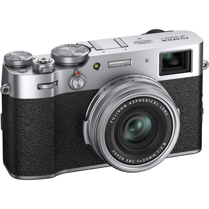 Fujifilm X100V / X100VI APS-C Mirrorless Digital Camera with Fujinon 23mm F/2 Wide-Angle Prime Lens, Touchscreen LCD, Wireless Connectivity and Film Simulation Modes (Black, Silver)