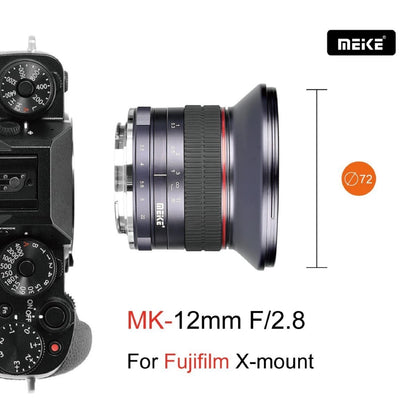 Meike 12mm f/2.8 Ultra Wide Angle Fixed Lens for Fujifilm Mirrorless Camera with APS-C
