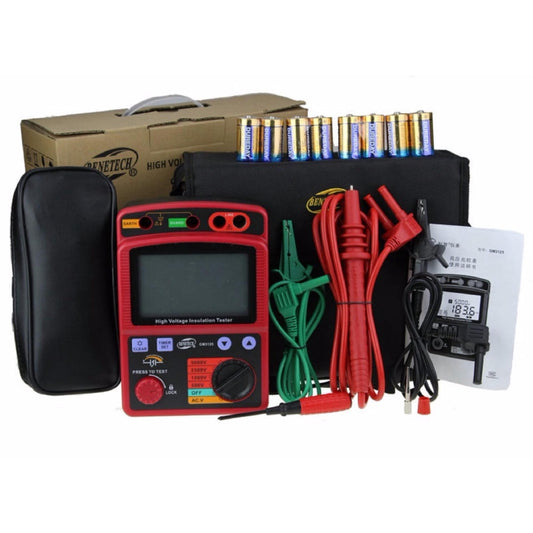 Benetech GM3125 500V~5000V Digital Insulation Resistance Tester Overload Insulation Megger Ohm Meter