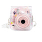 [CLEARANCE] Pikxi BMP11 Fujifilm Instax Mini 11 PU Leather Camera Case Bag with Shoulder Strap Protective Case (Clear Designs)