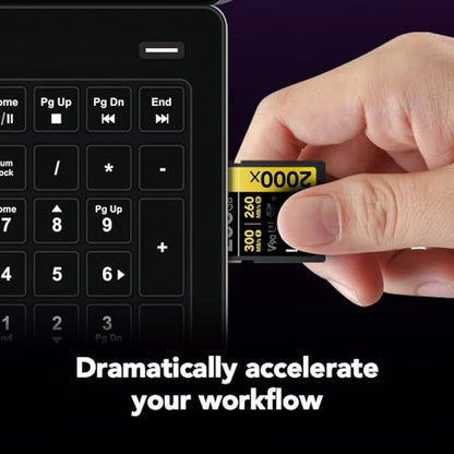 Lexar Professiol 256GB 2000x SDHC / SDXC UHS-II Memory Card GOLD Series U3, V90, 8K Video Full HD and 3D with up to 300MB/s Read / 260MB/s Write, Class 10 for Cameras and Other Devices