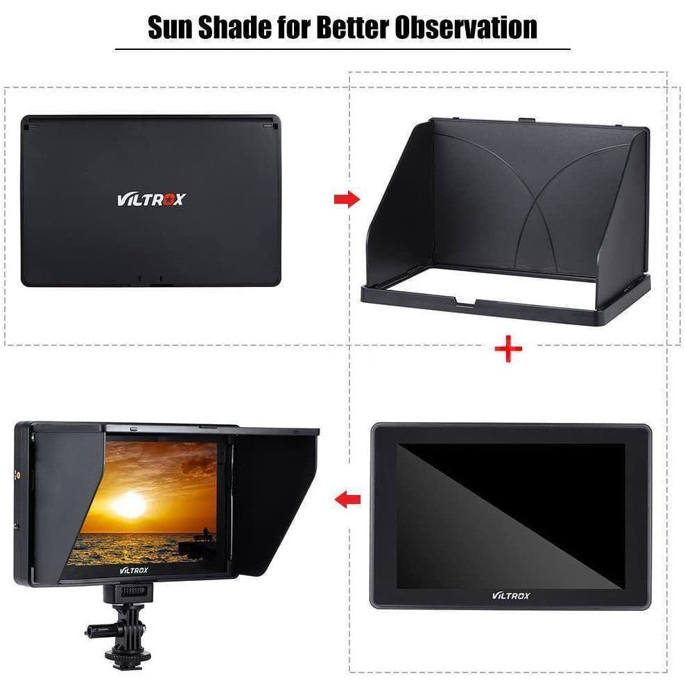 VILTROX DC-70 II 7 inch Field Minitor 4k HDMI AV Input Monitor for Mirrorless and DSLR Cameras (VERSION 2)