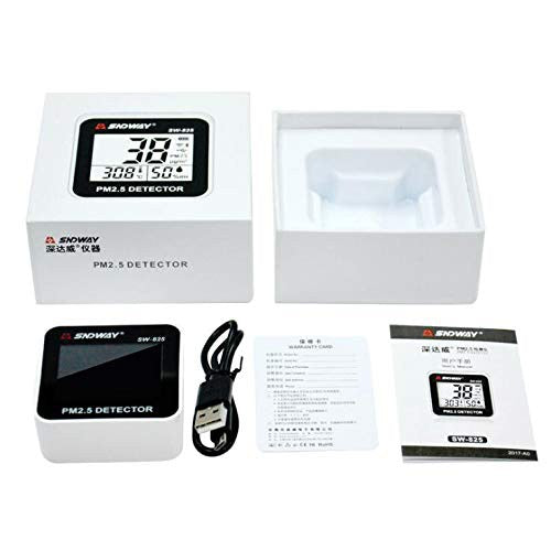 [CLEARANCE] Sndway SW-825 - SW825 Digital Air Quality Monitor Laser PM2.5 Detector Tester Temperature Humidity Meter