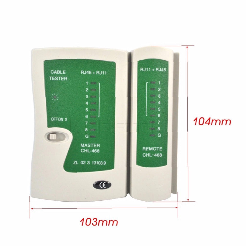 Eagletech Professional 468 Network Cable Tester RJ45 RJ11 RJ12 CAT5 LAN Cable Tester Networking Wire Telephone Line Detector Tracker Tool kit