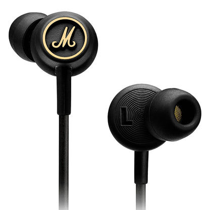 Marshall Mode / EQ In-Ear 3.5mm Wired Headphone Earphones and Interchangeable Sleeves (Black Gold)