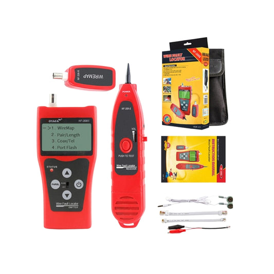 [CLEARANCE] Noyafa NF-308 / NF-308S Network Telephone Wire Fault Locator Tester Pen RJ45 RJ11 LCD BNC USB Tracker with 1000M / 350M Max Cable Map Distance, Port-Flashing Function, Polarity and Voltage Testing