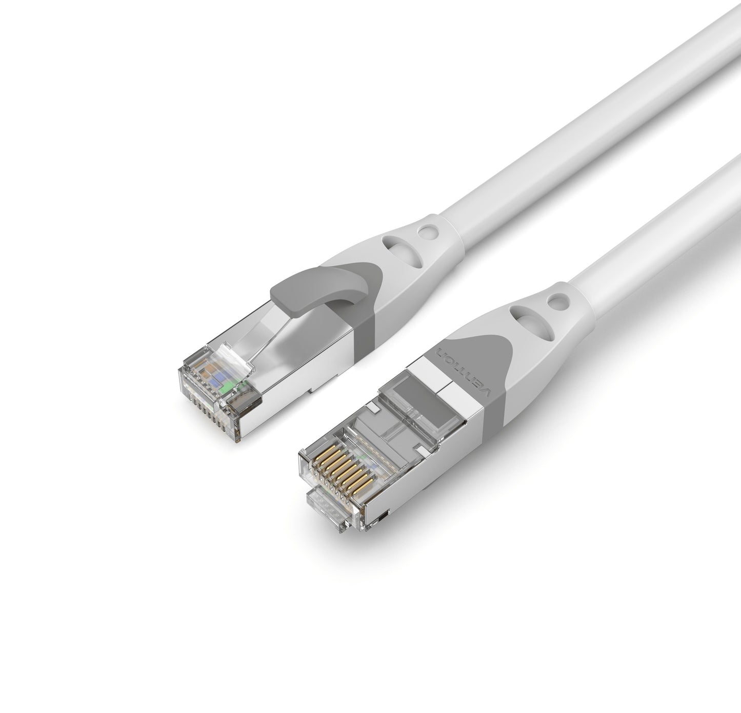 [CLEARANCE] Vention Cat6A STFP Patch Ethernet LAN Cable Gray with 10Gbps Ultra-High-Speed Rate, Anti-Bending Buckle, Gold-Plated Pins RJ45 for Internet, PC, Laptop, TV, Printer, Switch (35 meters) | IBHHU