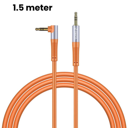 ORICO 3.5mm TRS Jack Hi-Fi Stereo Audio Cables with 90° to 180° Male Auxiliary Connectors, Gold-plated Plugs, and Bendable Silicone Jacket for Smartphones, Computers, Laptops, Headphones, Televisions, Speakers, Amplifiers, Music Players