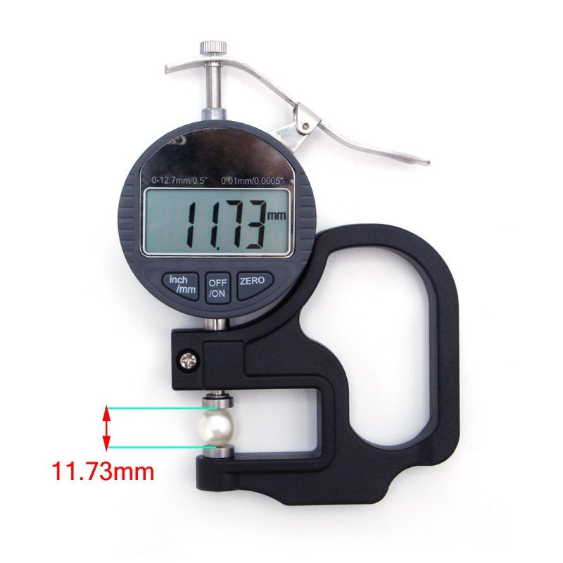Eagletech Electronic Micrometer 0-12.7mm Digital Thickness Meter Gauge 0.01mm Depth Tester for Paper Film Leather Plastic Thickness Measuring Tool