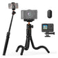 K&F Concept MS29 Extendable Flexible Tripod + Remote with 10m Wireless Range, Max 23.6" Height, 2kg Max Load Capacity, 360° Pan / 90° Tilt Ball Head with 2 in 1 Phone Clip for Smartphones, Action Cameras and Mirrorless Camera