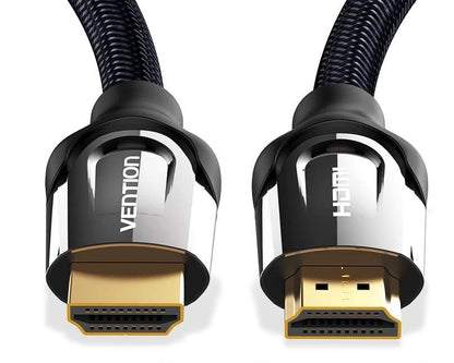 Vention 4K HDR Nylon Braided HDMI Cable with 18 Gbps High Speed Ethernet and Dolby True Audio Support (0.75m, 1m, 1.5m, 2m, 3m) | VAA-B05 | JG Superstore