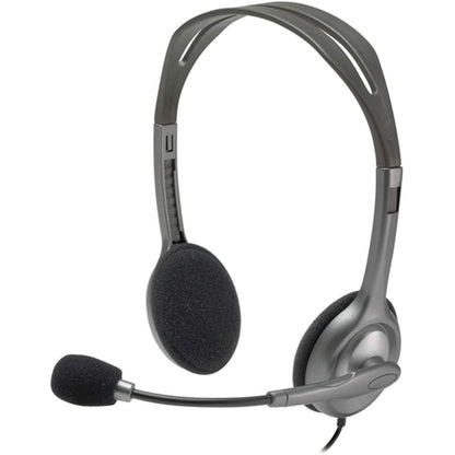 Logitech H111 Wired Stereo Multi-Device Headset with Microphone for Noise Reduction and 3.5mm Plug for Computer PC