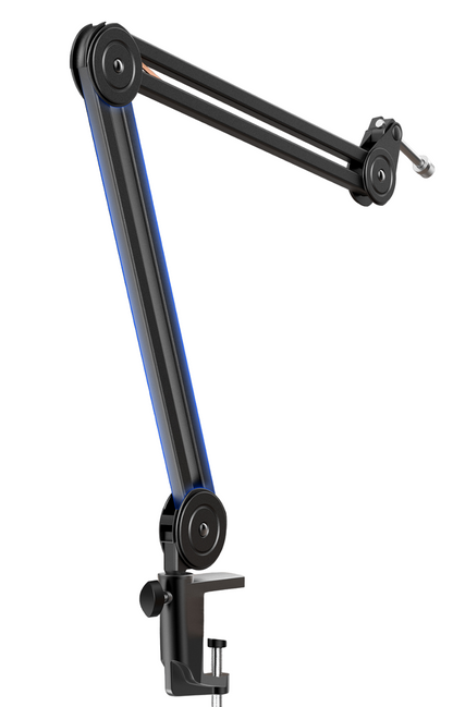 Fifine BM63 Heavy Duty Microphone Boom Arm with Triple Joint Spring Suspension, Desk Clamp, and Universal 5/8-Inch Bolt Mount