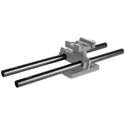 SmallRig 2pcs 30cm Black Aluminum Alloy 15mm Rod with M12 Threaded Ends 1053