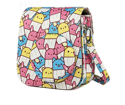 Pikxi BMP11 Fujifilm Instax Mini 11 PU Leather Camera Case Bag Shoulder Bag Protector Cover Case (Colorful Animal Designs)