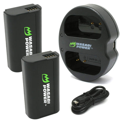 Wasabi Power Battery DMW-BLF19 BLF19 (2-Pack) and Dual Charger for Panasonic | JG Superstore