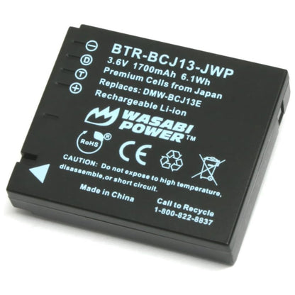 Wasabi Power Battery DMW BCJ13 (2-Pack) and Charger for Lumix DMW-BCJ13, DMW-BCJ13E, DMW-BCJ13PP and Lumix DMC-LX5, DMC-LX7  | JG Superstore
