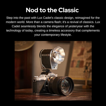 Godox Lux Cadet Retro Camera Flash with 6200K±300K CCT Color Temperature, Optical Mode, 1700mAh Battery for Photography