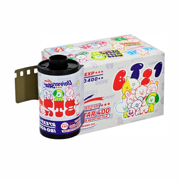 [CLEARANCE] RETO RetoColor Star 400 x BT21 BTS Line Friends Limited Edition 35mm ISO 400 Negative Color Film Cartridge with 27 Exposures, C-41 Process, and DX-Code for Alog Camera Photography