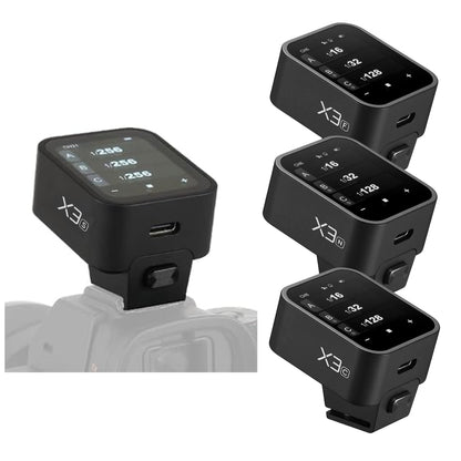 Godox X3 850mAh TTL Wireless Flash Trigger X3C X3N X3F X3S X3L Transmitter with OLED Touchscreen Display, 32 Channels & 99 IDs, 2.4GHz with Max 100m Range, High-Speed 1st & 2nd Curtain for Leica Canon Nikon FUJIFILM Sony