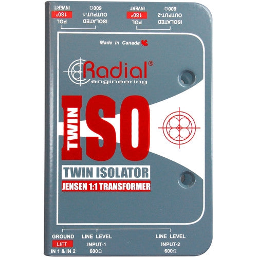[CLEARANCE] Radial Engineering Twin-Iso - Two Channel Balanced Line Isolator with Jensen Transformers