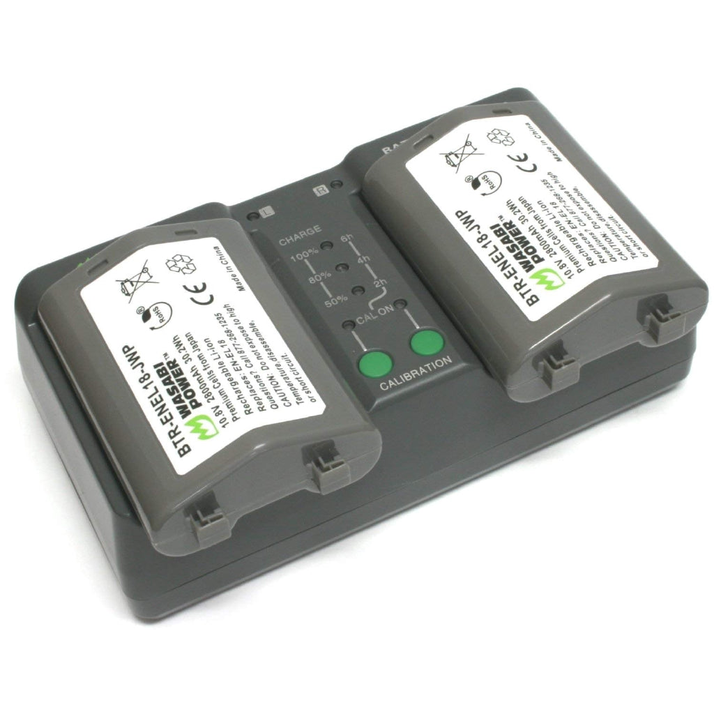 [CLEARANCE] Wasabi Power MH26 Dual Battery Charger for Nikon MH-26, MH-26aAK, EN-EL18, EN-EL18a, EN-EL18b